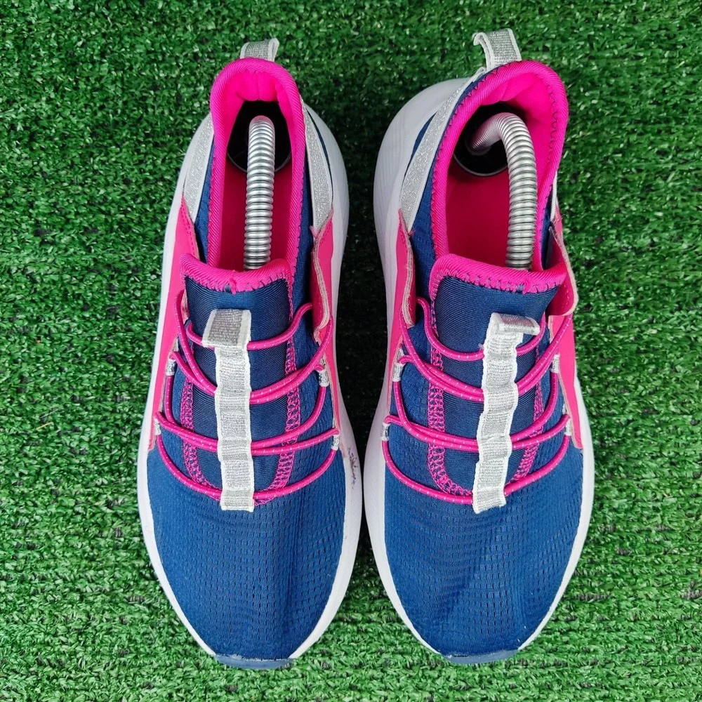Athletic Works Sneakers Kids Size 3 Blue Pink GMAW24CA023 Slip On Athletic Shoes